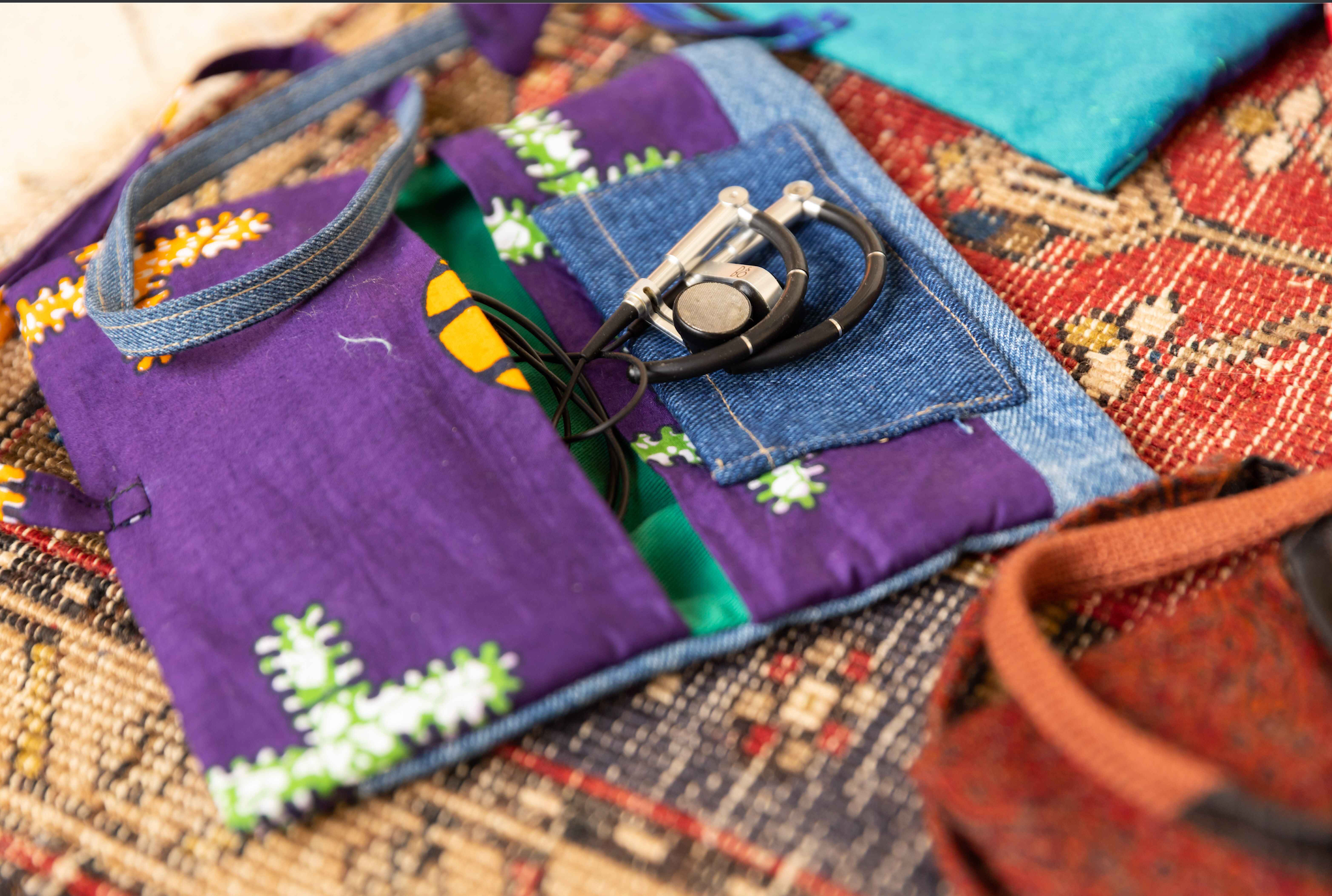 Upcycled multipurpose devil tail pouch