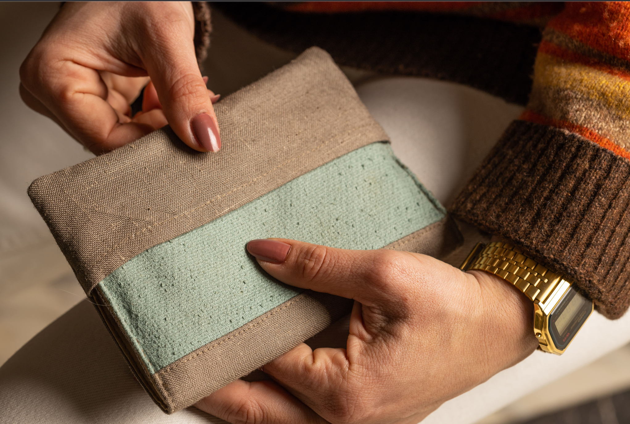 Upcycled multipurpose devil tail pouch