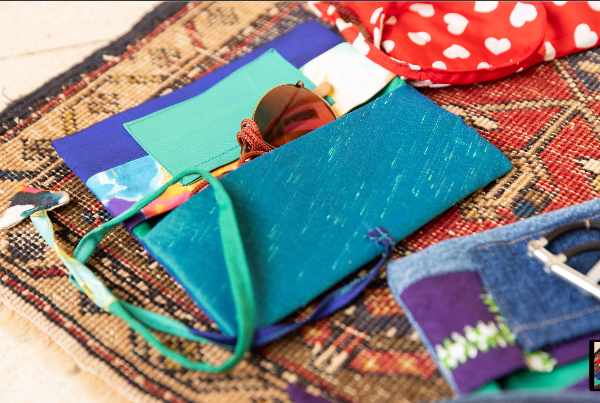 Upcycled multipurpose devil tail pouch