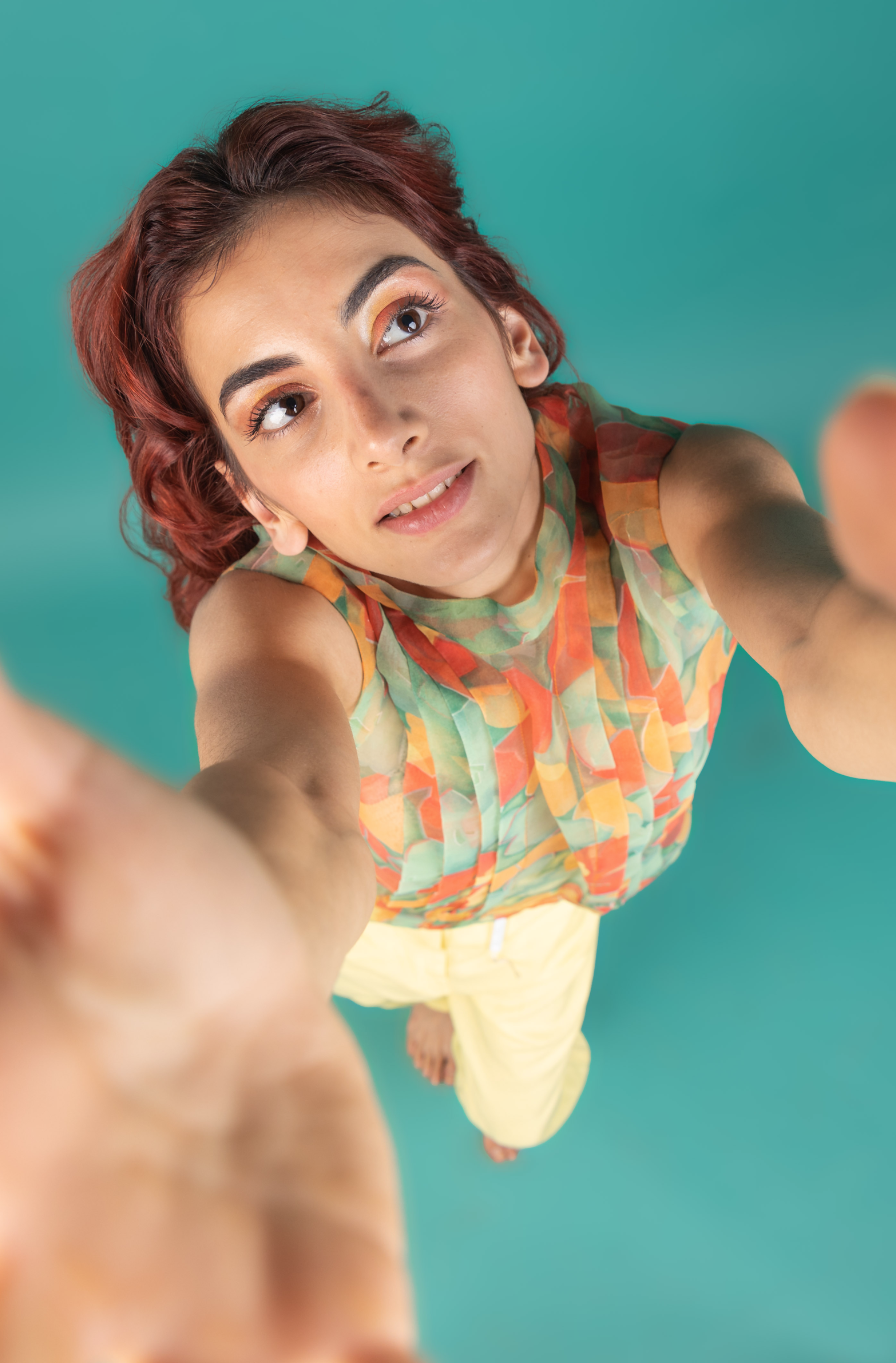 Floral see-through top