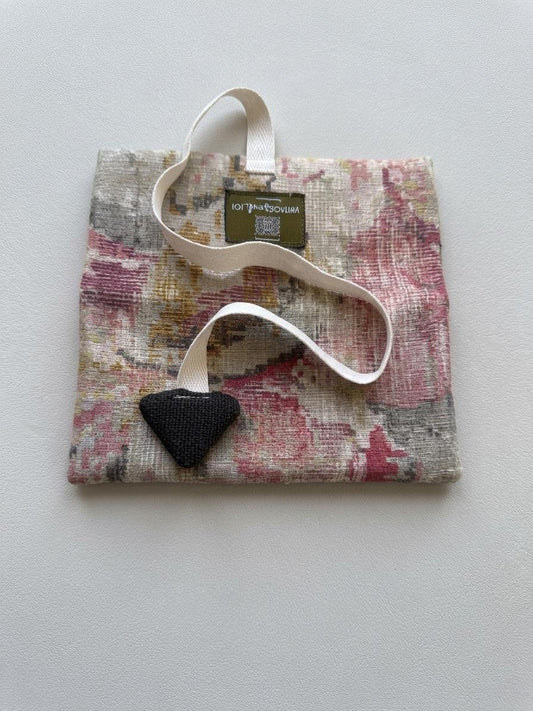 Upcycled Burgundy Abstract Devil Tail Pouch