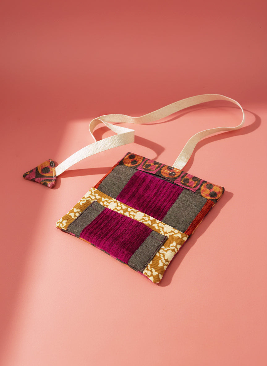 Upcycled multipurpose devil tail pouch