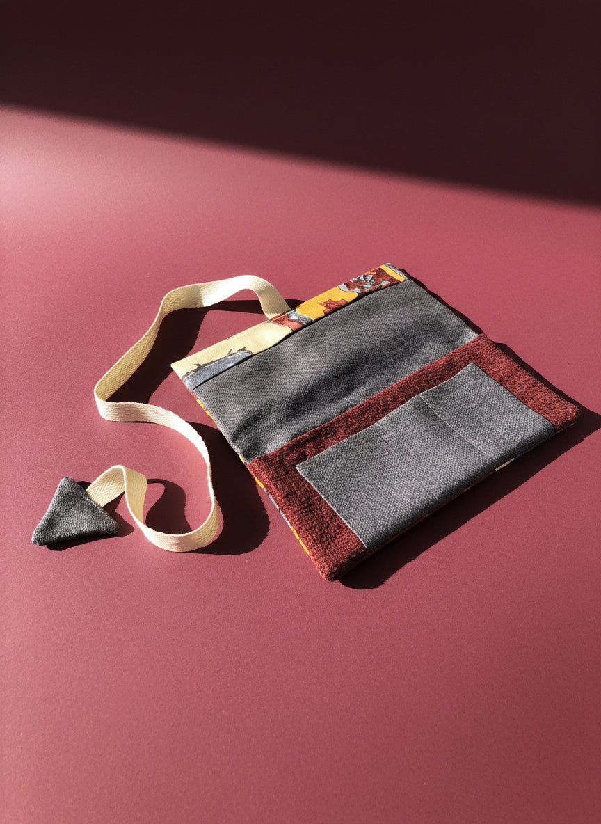 Upcycled multipurpose devil tail pouch