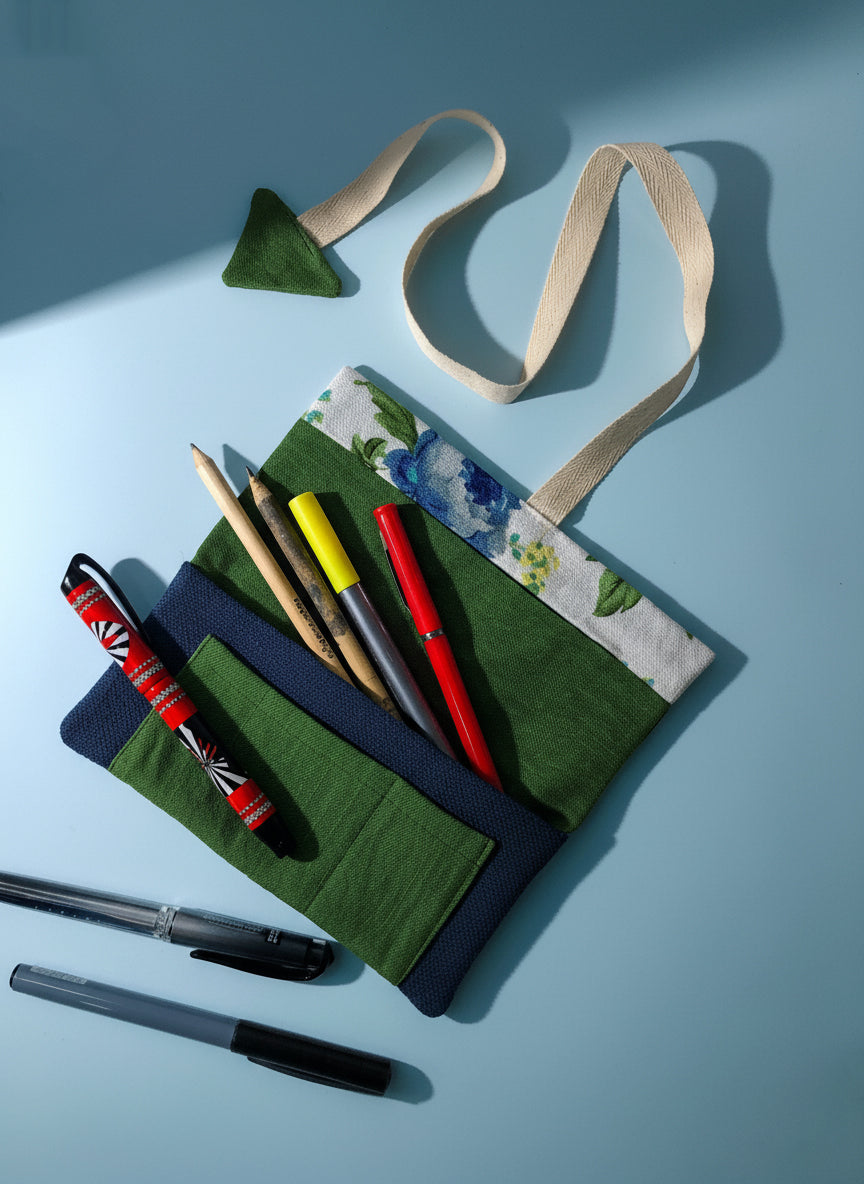 Upcycled multipurpose devil tail pouch