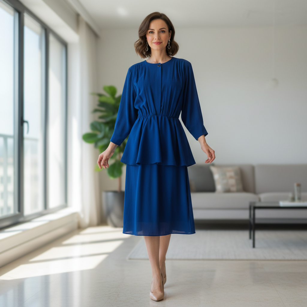 Blue 80's dress
