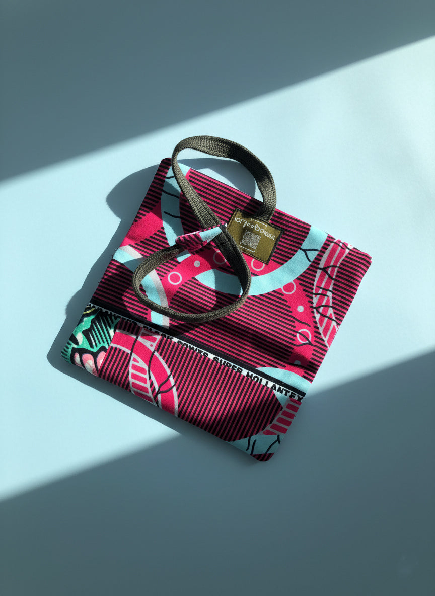 Upcycled multipurpose african devil tail pouch