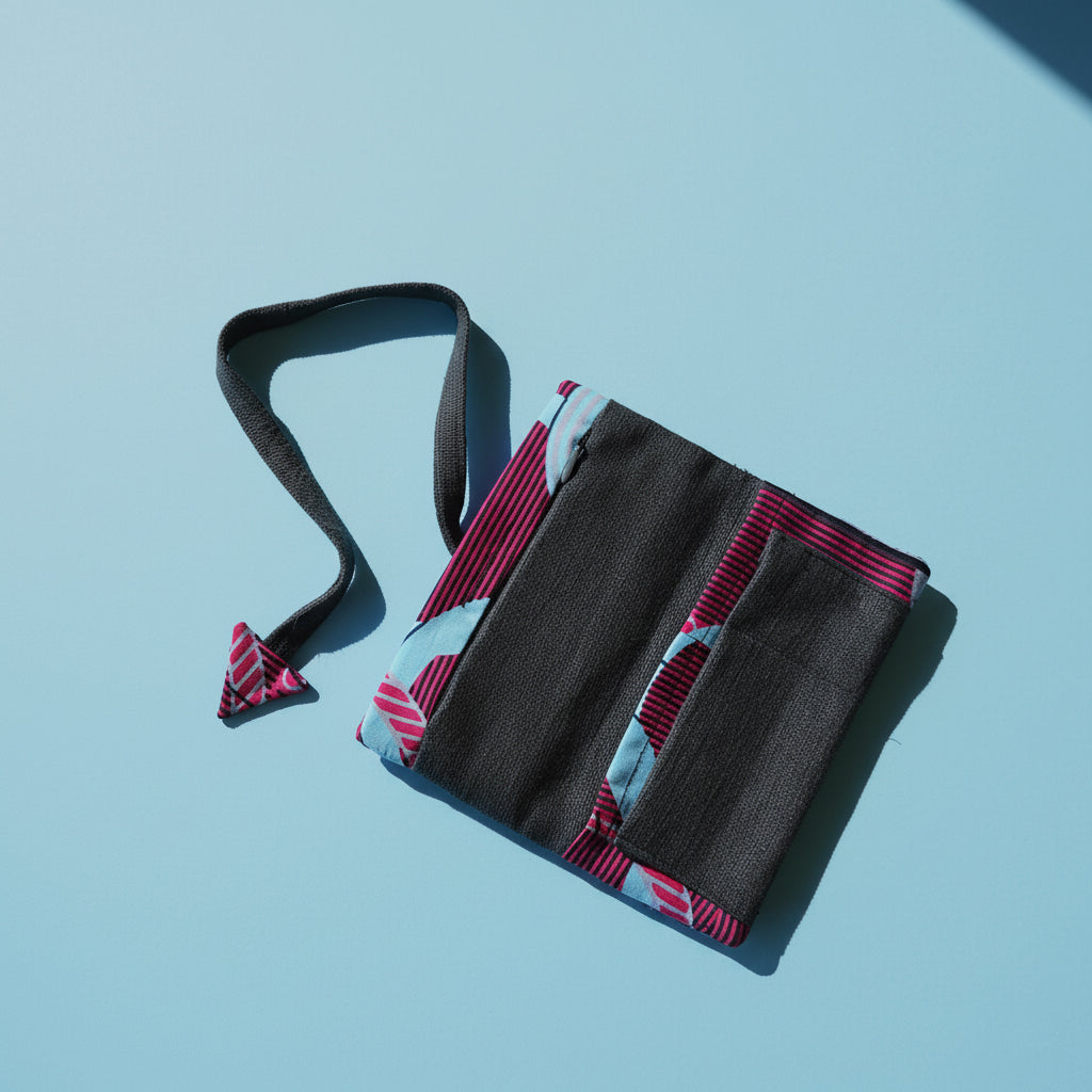 Upcycled multipurpose african devil tail pouch