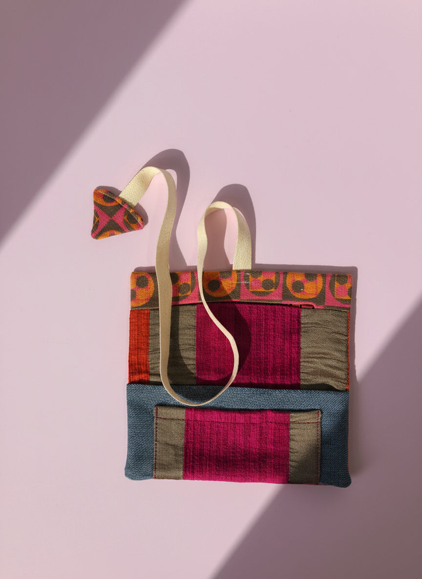 Upcycled multipurpose devil tail pouch