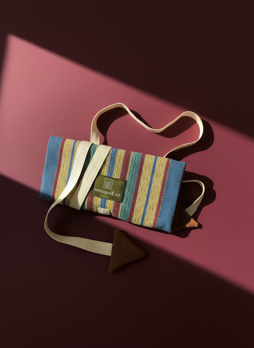 Upcycled multipurpose devil tail pouch