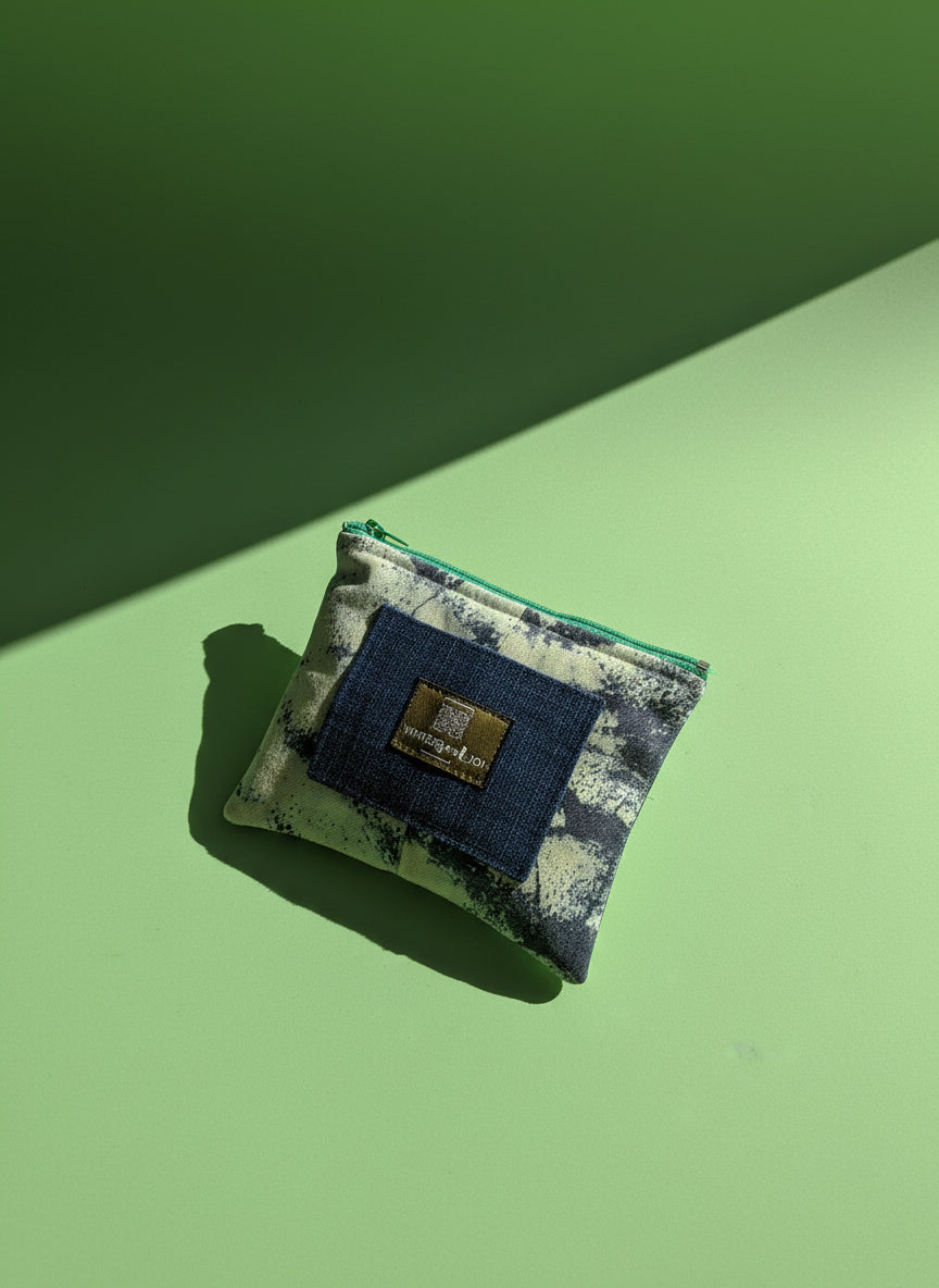 Upcycled mini-pouch