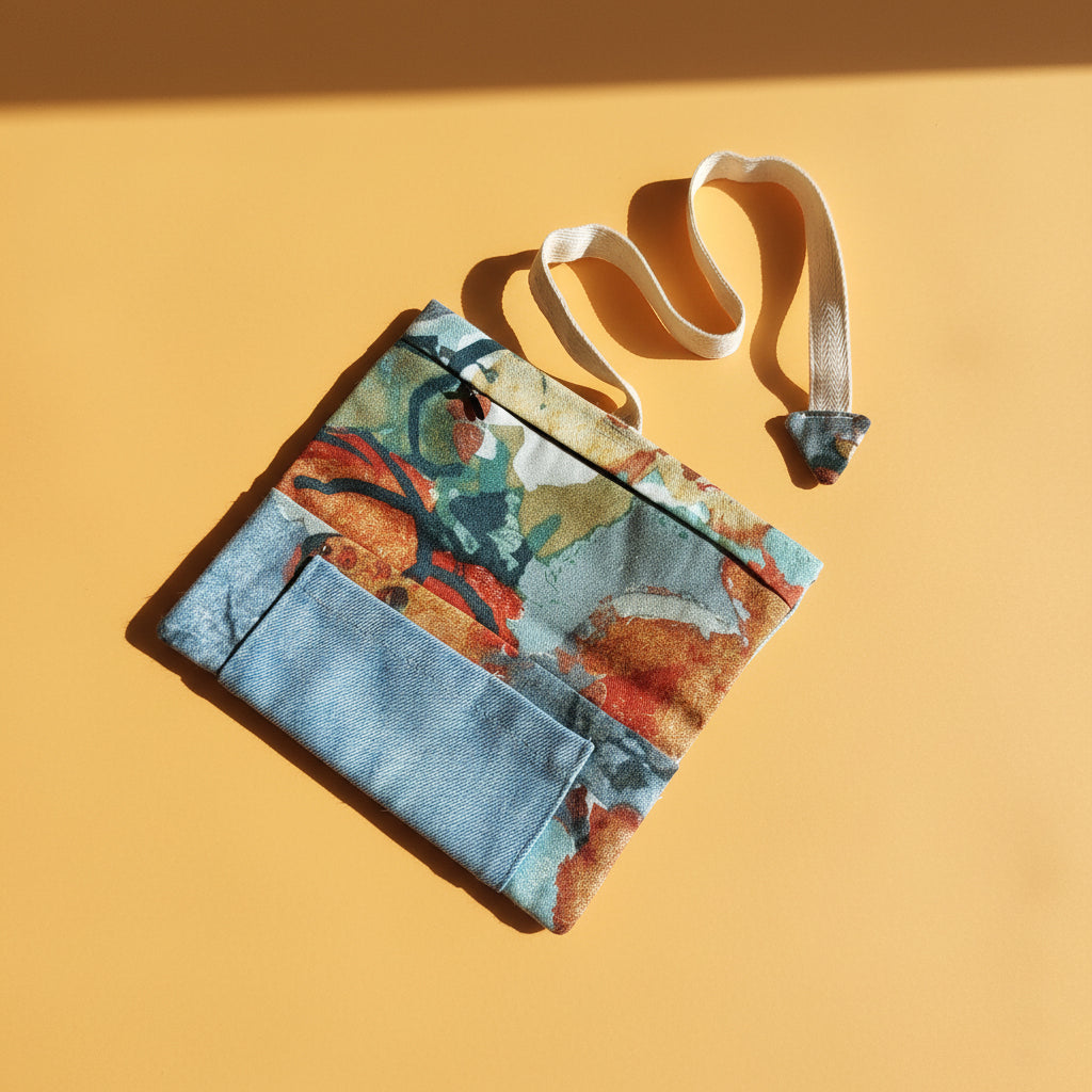 Upcycled multipurpose devil tail pouch