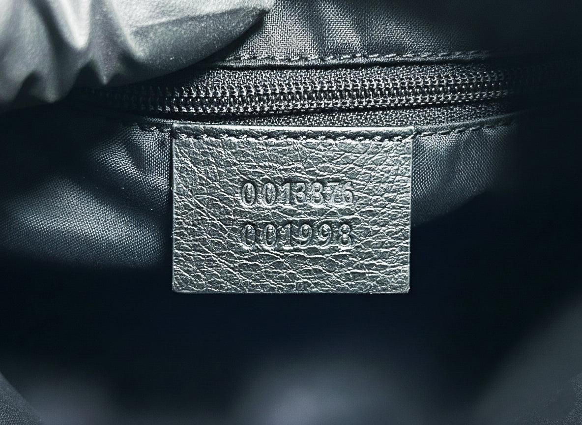 Vintage GUCCI Nylon Jackie Shoulder Bag Black