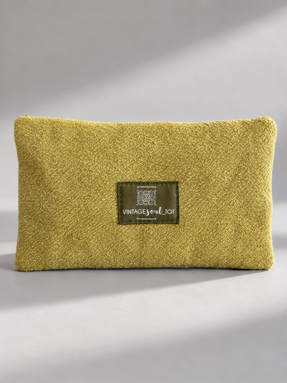 Mustard textured woven Linear Wallet with Vintagesoul 101 label