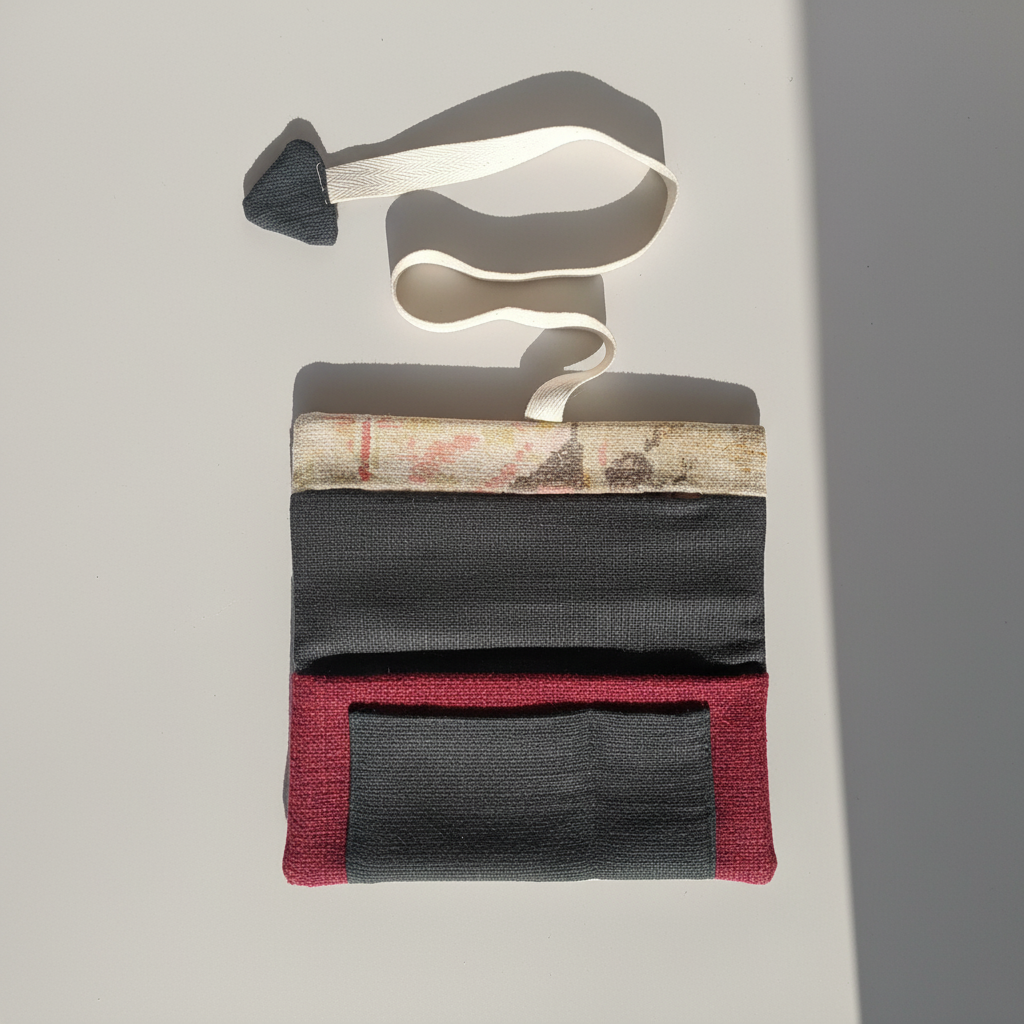 Upcycled multipurpose devil tail pouch