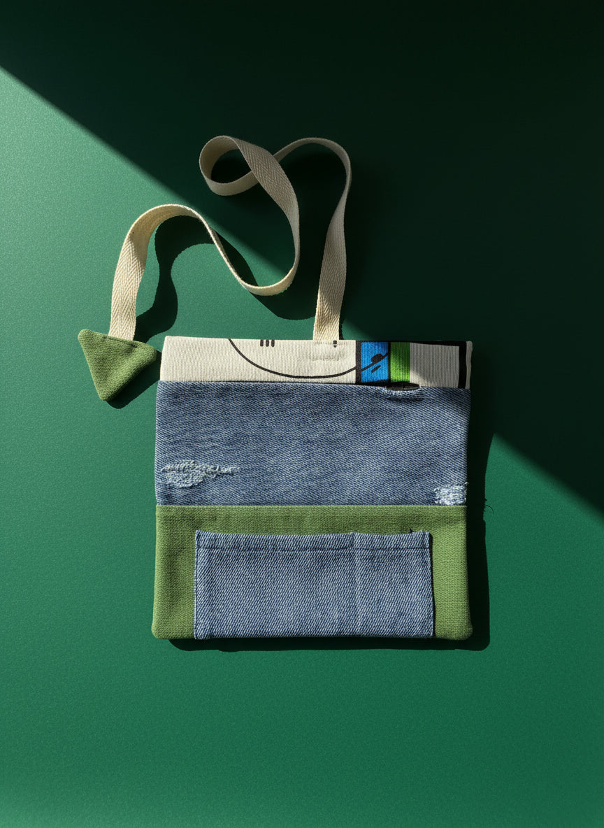 Upcycled multipurpose devil tail pouch