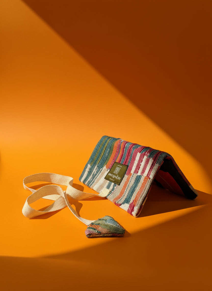 Upcycled multipurpose devil tail pouch