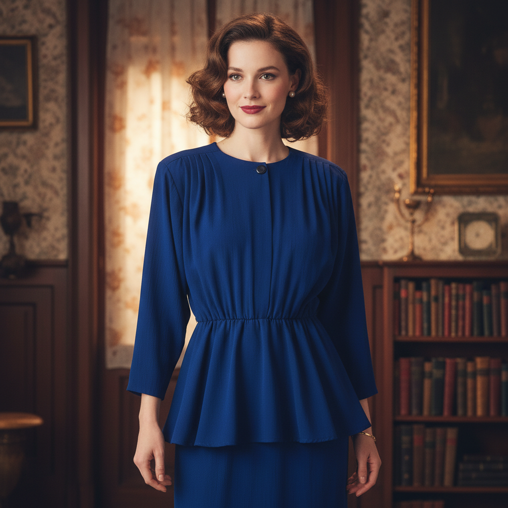 Blue 80's dress