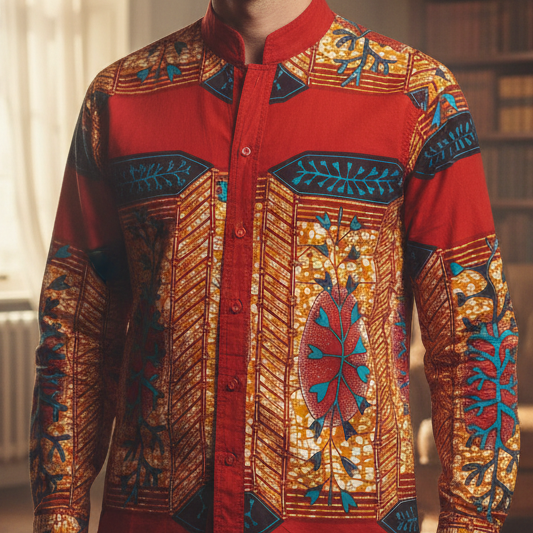 Patterned reddish Shirt