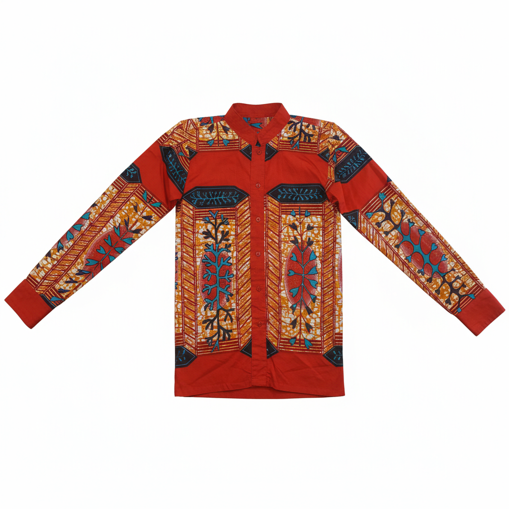 Patterned reddish Shirt