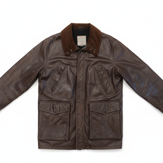 Brown leather jacket
