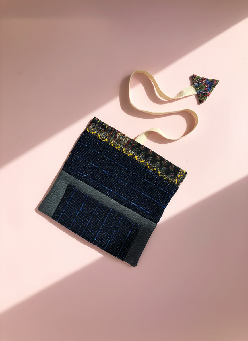 Upcycled multipurpose devil tail pouch