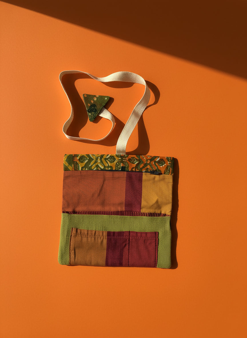 Upcycled multipurpose devil tail pouch