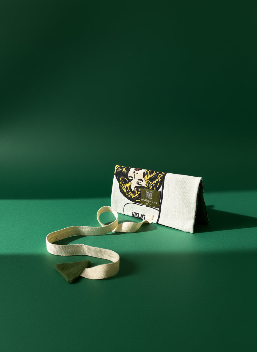 Upcycled multipurpose devil tail pouch